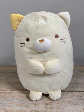 Sumikko Gurashi Beige Cat Plush Toy With Yellow Details - Soft & Cuddly - San-X